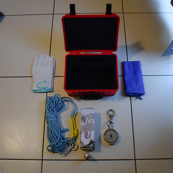 200KG (440LBS) Pull Force Fishing Magnet Double Sided (400KG combined) Full Kit